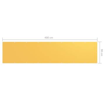 Yellow Balcony Screen 90x400 cm - Waterproof Oxford Fabric