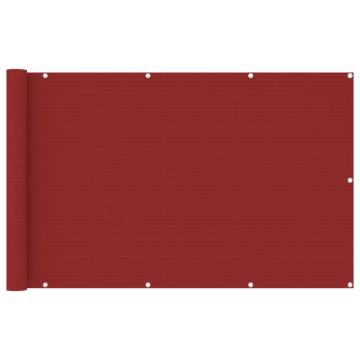 Red HDPE Balcony Screen 120x600 cm | Privacy & Shade