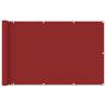 Balcony Screen Red 120x600 cm HDPE Colour red Size 120 x 600 cm Quantity in Package 1 