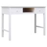 Desk White 108x45x76 cm Solid Wood Paulownia Colour white 