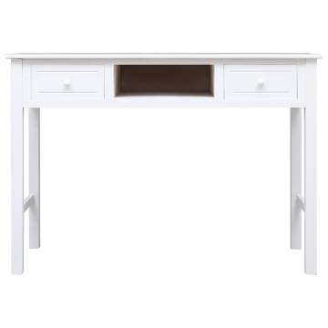 Stylish White Desk - Solid Paulownia Wood | HipoMarket