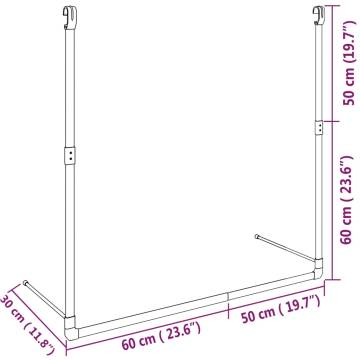 Telescopic Wardrobe Hanging Rail - Adjustable & Sturdy