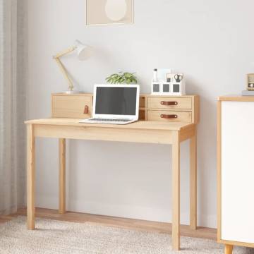 Elegant Solid Pine Desk 110x50x93 cm | Hipomarket UK