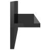 High Gloss Black Wall Shelves - 2 pcs | Hipomarket