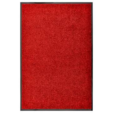 Washable Red Doormat 60x90 cm - Durable & Non-Slip