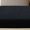 Jersey Fitted Sheet Black 100x200 cm Cotton | Hipomarket