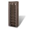 Fabric Shoe Cabinet with Cover 162 x 57 x 29 cm Brown Colour brown Size 57 x 29 x 162 cm Quantity in Package 1 Number of 