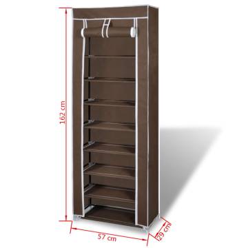 Fabric Shoe Cabinet with Cover - 8 Tier Organizer | HipoMarket