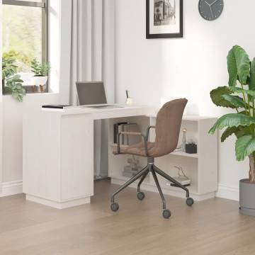 Solid Wood Pine Desk 110x50 cm - Stylish & Practical