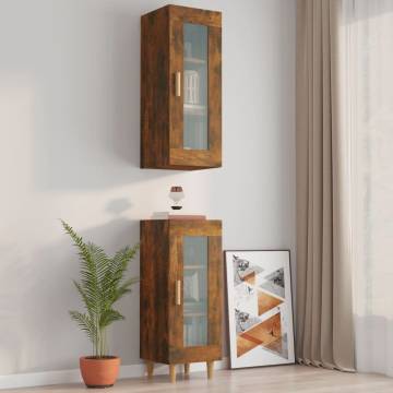 Hanging Wall Cabinet Smoked Oak 34.5x34x90 cm | Hipo Market