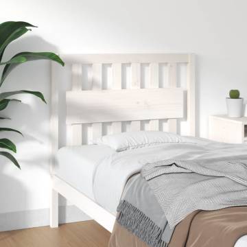 Stylish White Solid Pine Bed Headboard - 95.5x4x100 cm