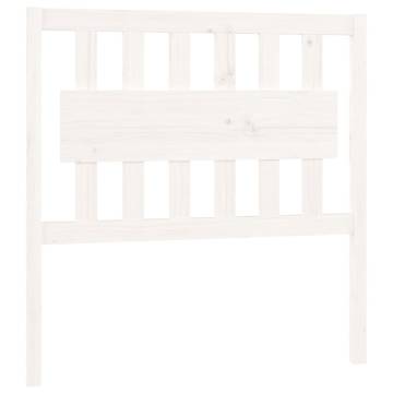 Stylish White Solid Pine Bed Headboard - 95.5x4x100 cm