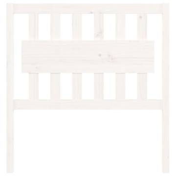 Stylish White Solid Pine Bed Headboard - 95.5x4x100 cm