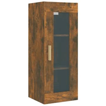 Hanging Wall Cabinet Smoked Oak 34.5x34x90 cm | Hipo Market