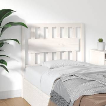 Stylish White Solid Pine Bed Headboard - 95.5x4x100 cm