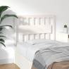 Stylish White Solid Pine Bed Headboard - 95.5x4x100 cm