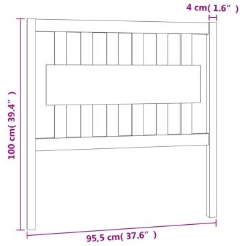 Stylish White Solid Pine Bed Headboard - 95.5x4x100 cm