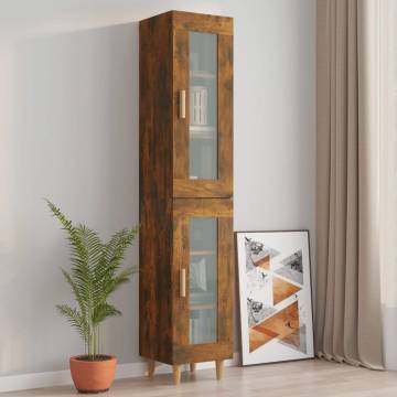 Hanging Wall Cabinet Smoked Oak 34.5x34x90 cm | Hipo Market