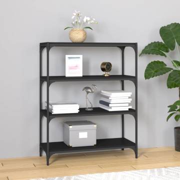 Elegant Black Book Cabinet - 80x33x100 cm | HipoMarket