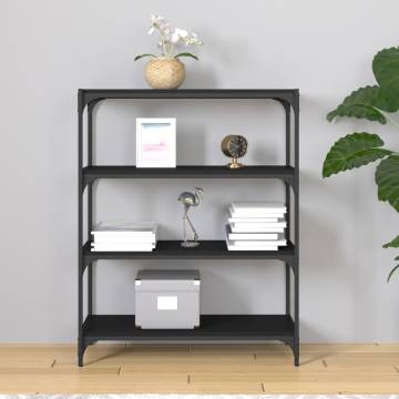 Elegant Black Book Cabinet - 80x33x100 cm | HipoMarket