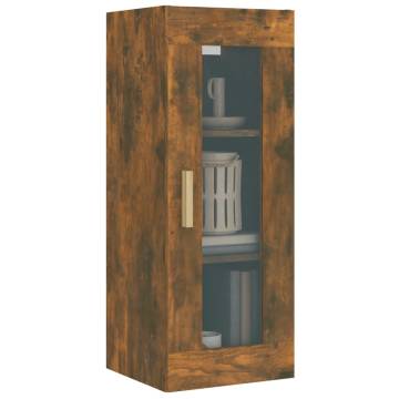 Hanging Wall Cabinet Smoked Oak 34.5x34x90 cm | Hipo Market