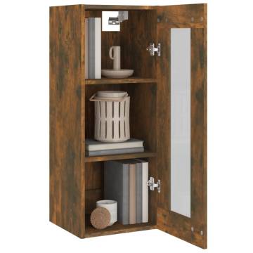 Hanging Wall Cabinet Smoked Oak 34.5x34x90 cm | Hipo Market