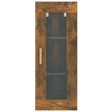 Hanging Wall Cabinet Smoked Oak 34.5x34x90 cm | Hipo Market