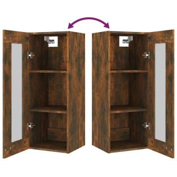 Hanging Wall Cabinet Smoked Oak 34.5x34x90 cm | Hipo Market