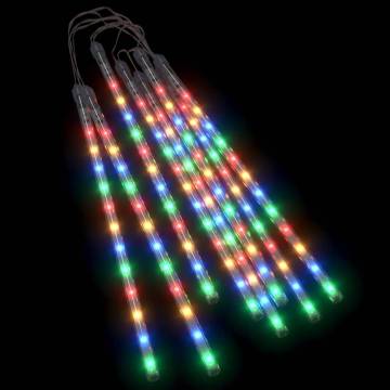 Meteor Lights 8 pcs - Colourful 192 LEDs for Indoor & Outdoor