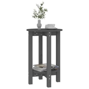 Elegant Grey Coffee Table Ø 40x60 cm | Solid Pine Wood