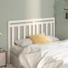 Stylish White Bed Headboard - Solid Pine 146x4x100 cm