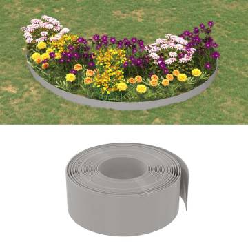 Flexible Grey Garden Edging 10m | Durable Polyethylene