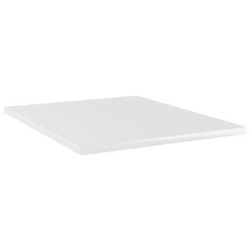 High Gloss White Bookshelf Boards - 8 pcs | Hipomarket