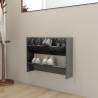 Wall Shoe Cabinet High Gloss Grey 80x18x60 cm Engineered Wood Colour high gloss grey Quantity in Package 1 Height 60 cm Width 80 cm 