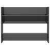 Stylish Wall Shoe Cabinet - High Gloss Grey, Space-Saving Design