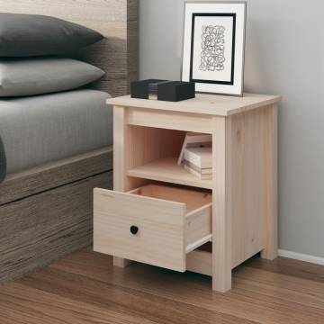 Solid Wood Pine Bedside Cabinet - 40x35x49 cm | HipoMarket