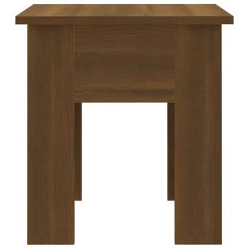 Coffee Table Brown Oak - Modern 40x40 cm Engineered Wood