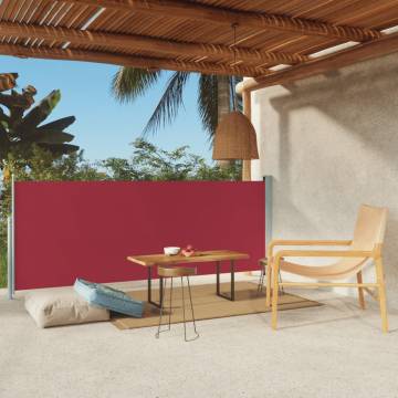 Patio Retractable Side Awning 117x300 cm - Red | HipoMarket