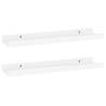 High Gloss White Wall Shelves - 2pcs 40x9x3 cm | Hipomarket