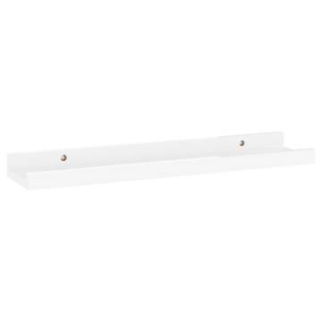 High Gloss White Wall Shelves - 2pcs 40x9x3 cm | Hipomarket