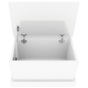 High Gloss White Storage Box 50x30x28 cm - Stylish & Durable