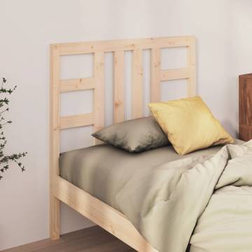 Stylish Solid Pine Wood Bed Headboard - 96x4x100 cm