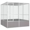 Bird Cage Grey 213.5x217.5x211.5 cm Galvanised Steel Colour grey Size 213.5 x 217.5 x 211.5 cm 