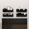 Wall Shelf 4 pcs High Gloss Black 60x11.5x18cm Engineered Wood Colour high gloss black Quantity in Package 4 Number of Pieces 1 