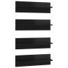 Elegant High Gloss Black Wall Shelf Set - 4 pcs | HipoMarket