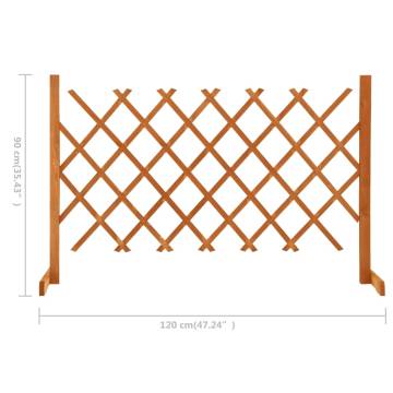 Garden Trellis Fence - Orange 120x90 cm Solid Firwood