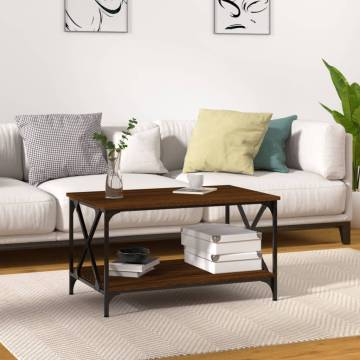 Elegant Brown Oak Coffee Table - 80x50x45 cm | HipoMarket UK