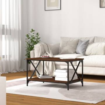 Elegant Brown Oak Coffee Table - 80x50x45 cm | HipoMarket UK