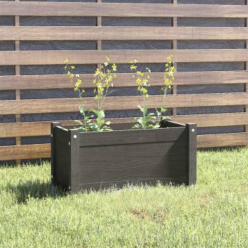 Garden Planter Grey 60x31x31 cm - Solid Pinewood | HipoMarket