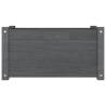 Garden Planter Grey 60x31x31 cm - Solid Pinewood | HipoMarket